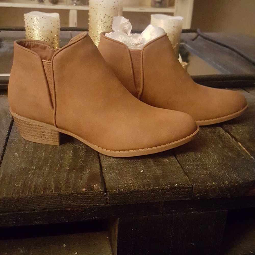 Tan booties